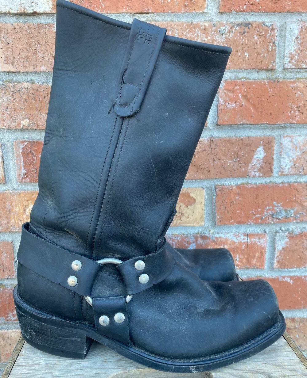 Biltrite Harness Tall Men’s Leather Bike Boots Size Neoprene Sole